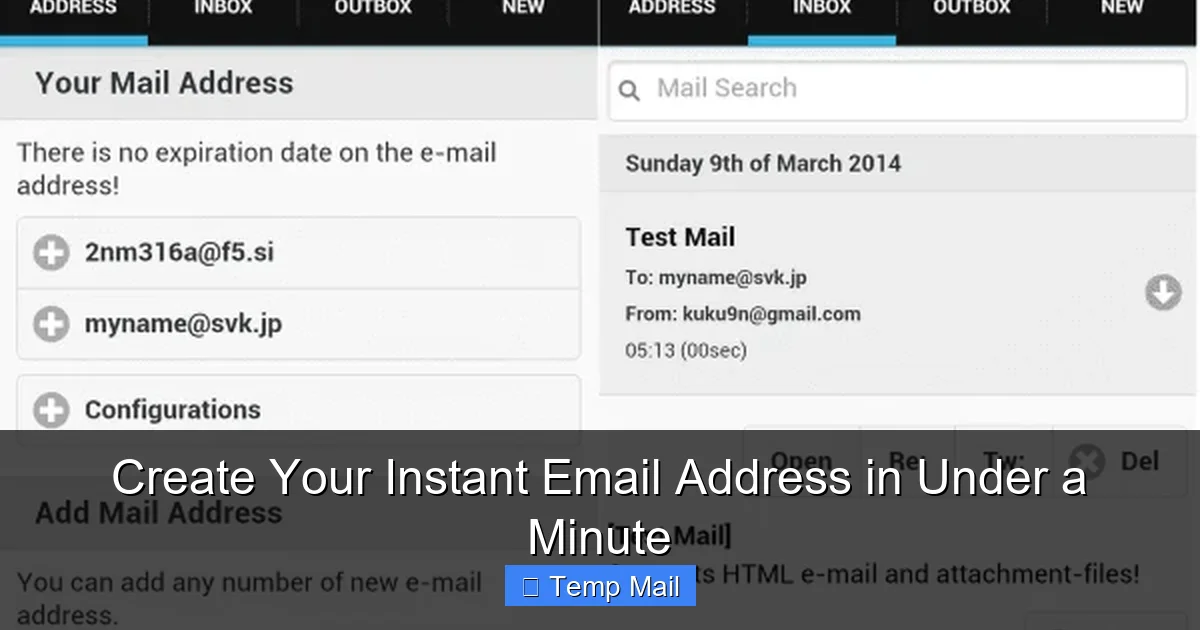Create Your Instant Email Address in Under a Minute