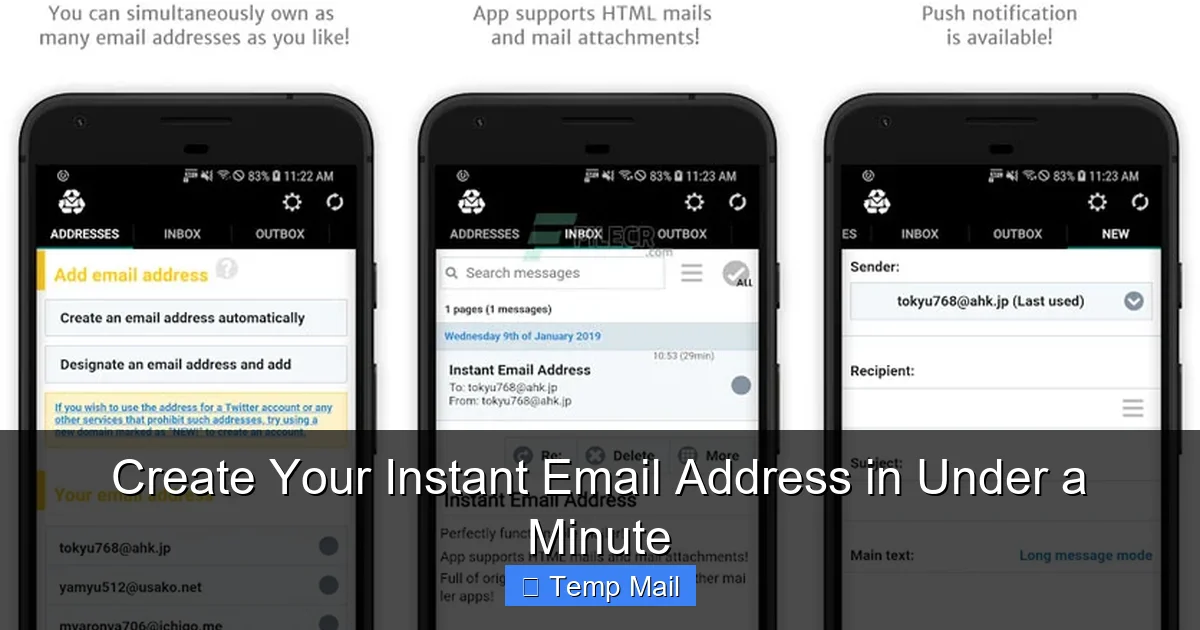 Create Your Instant Email Address in Under a Minute