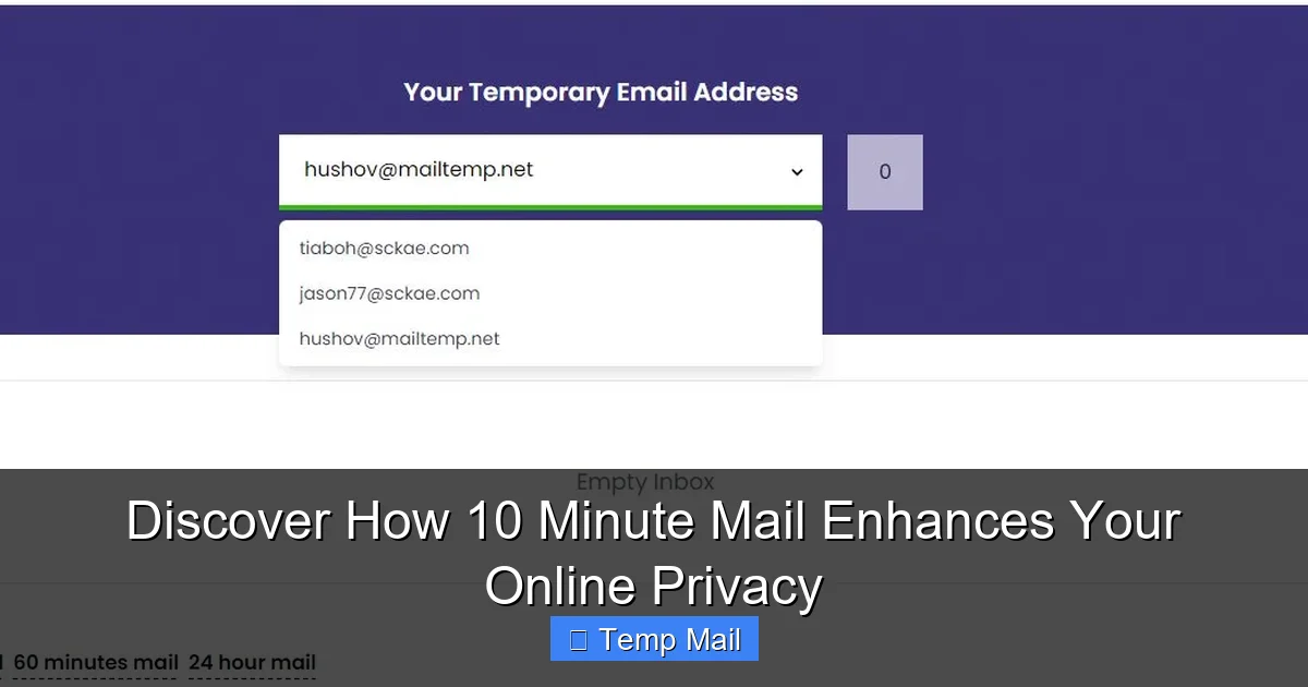 Discover How 10 Minute Mail Enhances Your Online Privacy