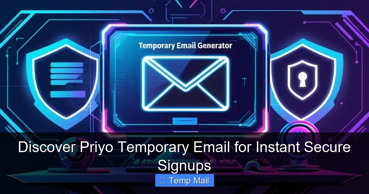 Discover Priyo Temporary Email for Instant Secure Signups