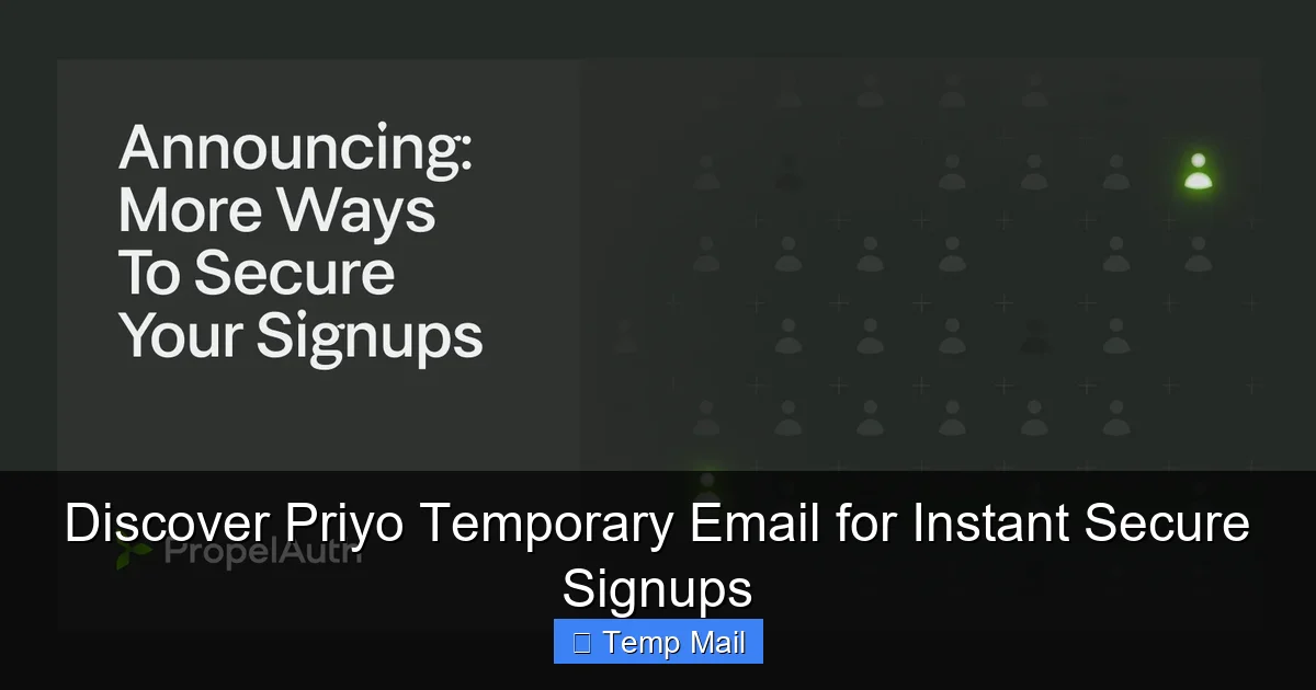 Discover Priyo Temporary Email for Instant Secure Signups