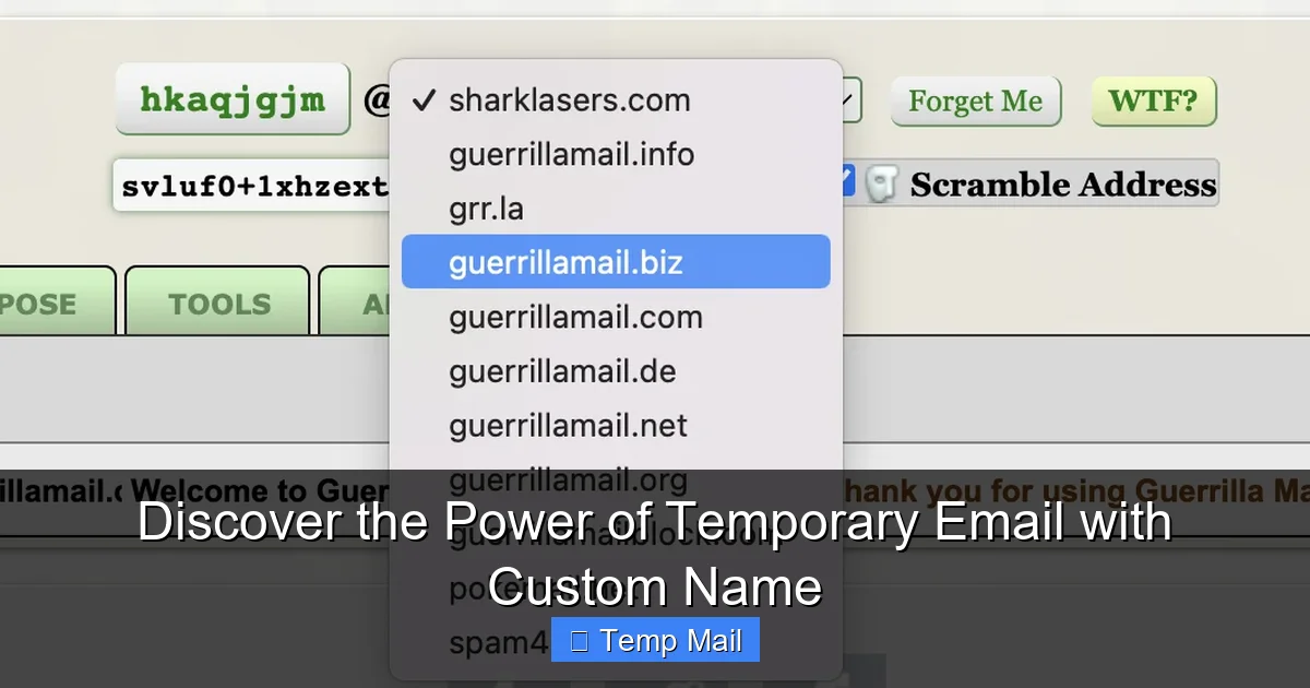 Discover the Power of Temporary Email with Custom Name