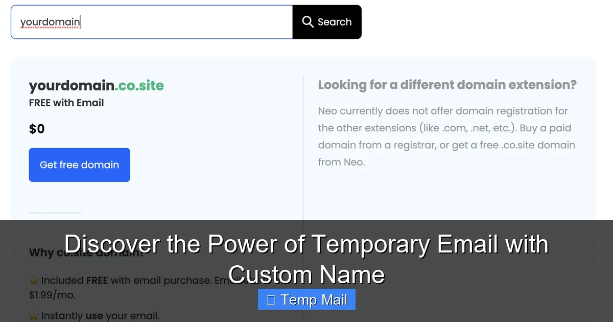Discover the Power of Temporary Email with Custom Name