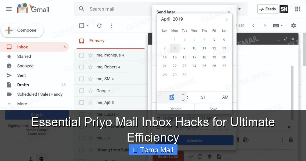 Essential Priyo Mail Inbox Hacks for Ultimate Efficiency
