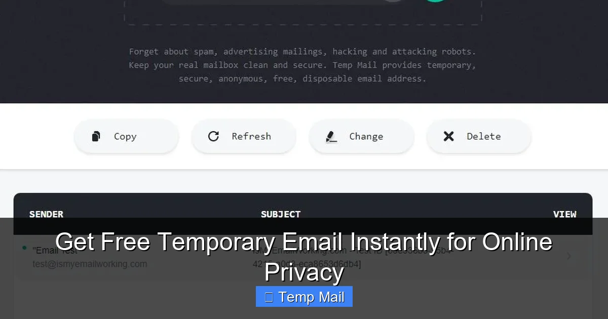 Get Free Temporary Email Instantly for Online Privacy