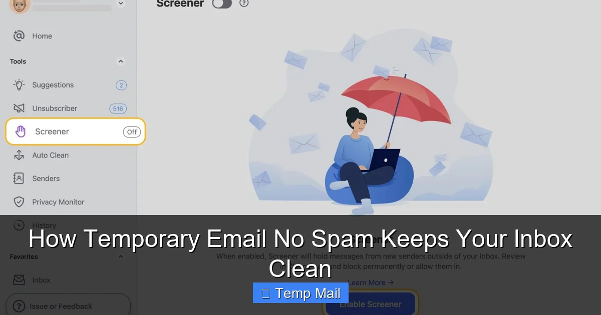 How Temporary Email No Spam Keeps Your Inbox Clean