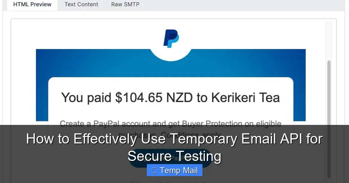 How to Effectively Use Temporary Email API for Secure Testing