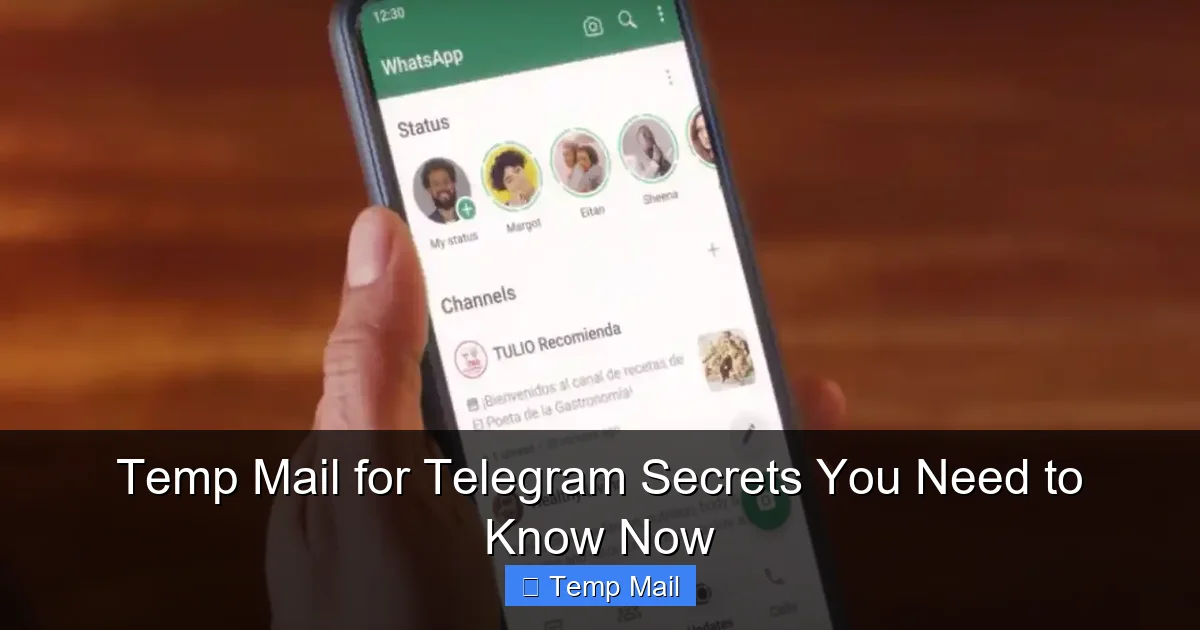 Temp Mail for Telegram Secrets You Need to Know Now