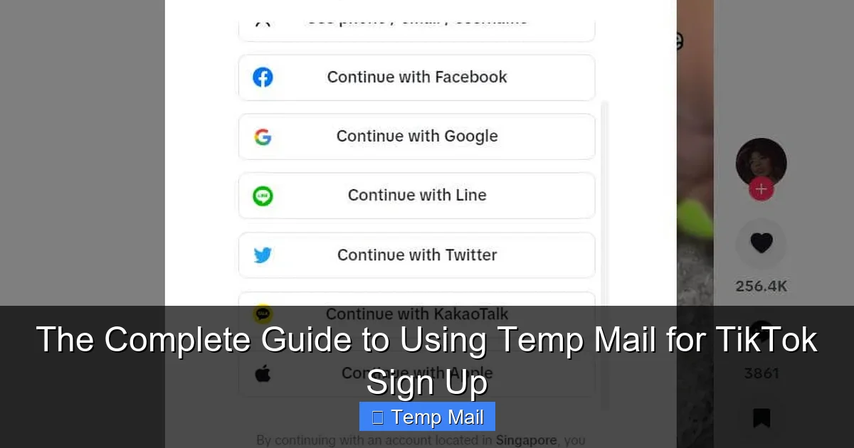 The Complete Guide to Using Temp Mail for TikTok Sign Up