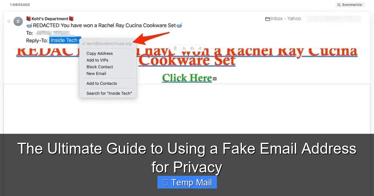 The Ultimate Guide to Using a Fake Email Address for Privacy