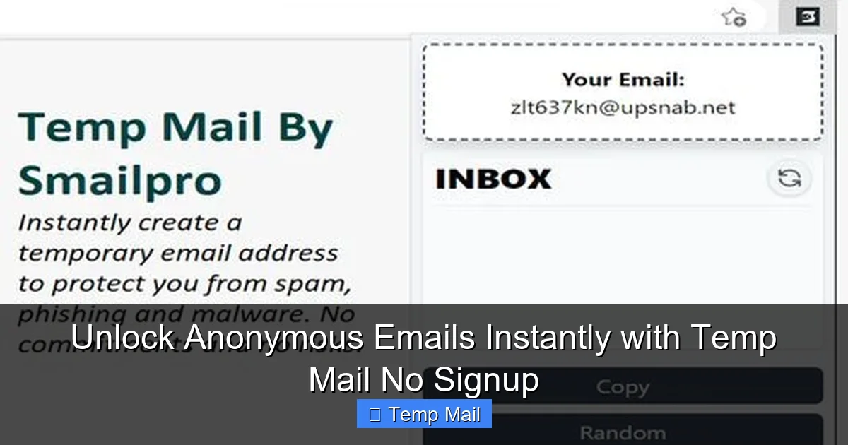 Unlock Anonymous Emails Instantly with Temp Mail No Signup