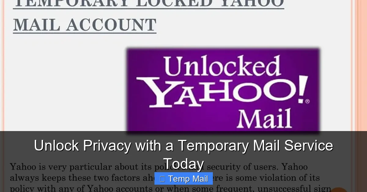 Unlock Privacy with a Temporary Mail Service Today