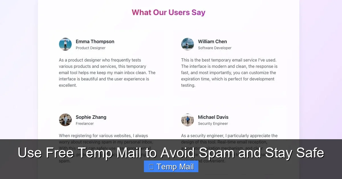 Use Free Temp Mail to Avoid Spam and Stay Safe