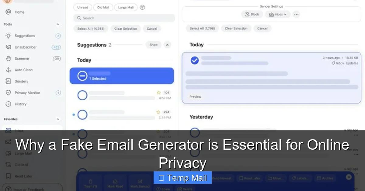 Why a Fake Email Generator is Essential for Online Privacy