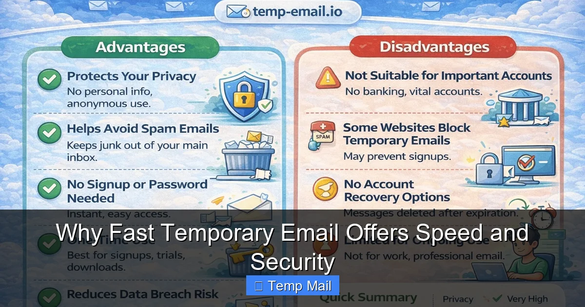 Why Fast Temporary Email Offers Speed and Security