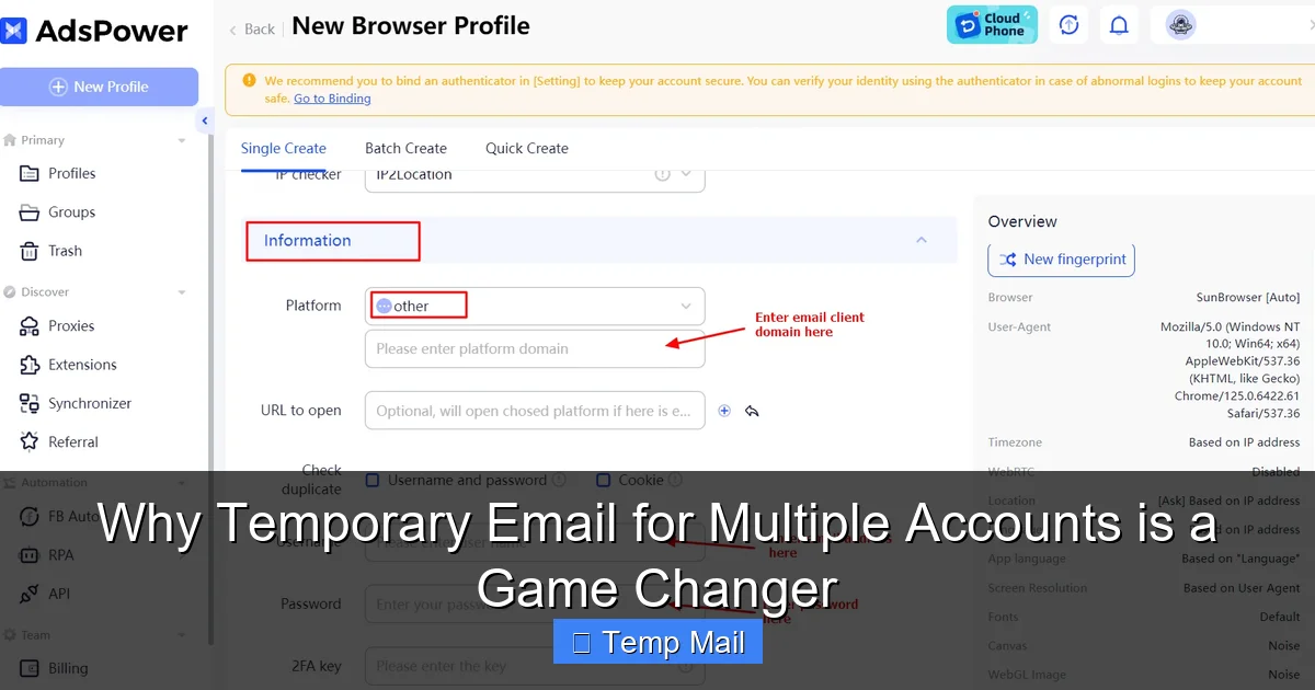 Why Temporary Email for Multiple Accounts is a Game Changer
