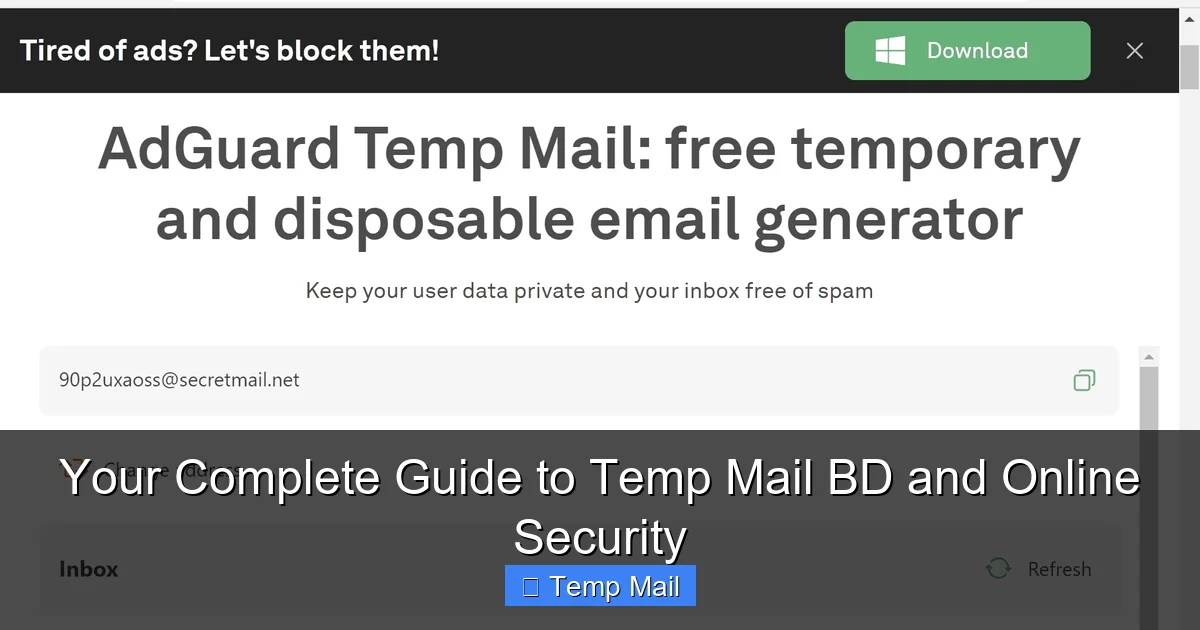 Your Complete Guide to Temp Mail BD and Online Security